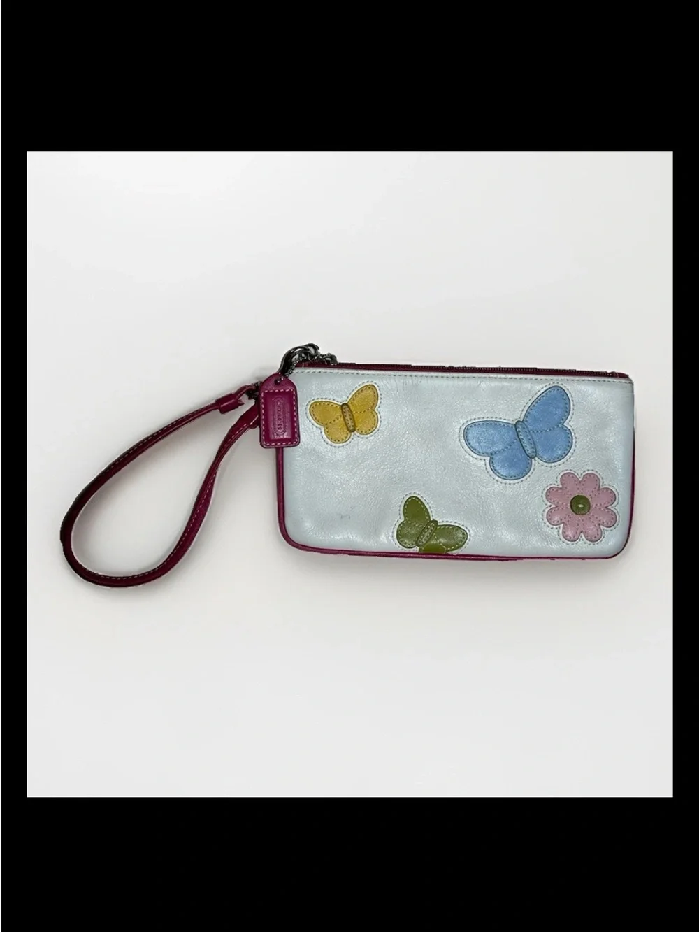 Coach Shibuya 2003 Floral/Butterfly Wristlet, VERY LIMITED EDITION Style: #7705